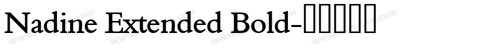 Nadine Extended Bold字体转换